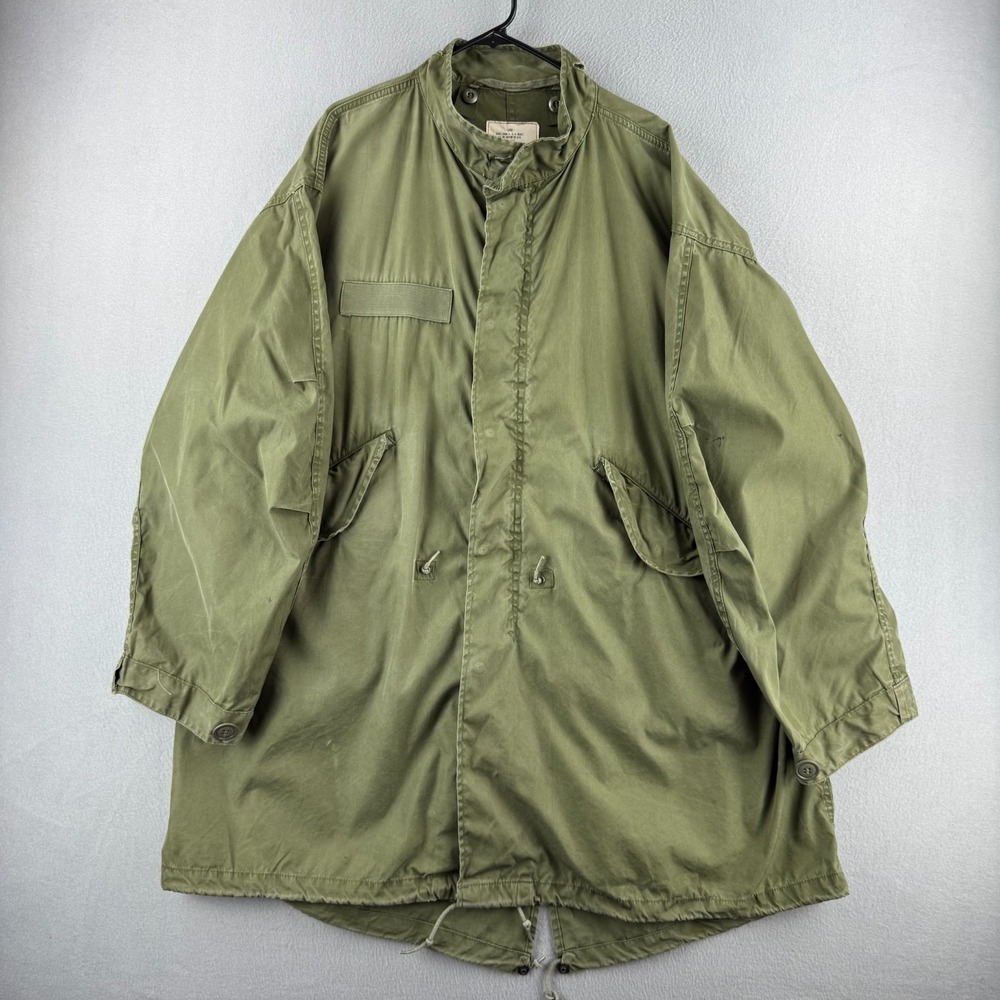 Vintage Fishtail Parka Jacket Mens Large Green Extreme Cold Weather Jacket 1980